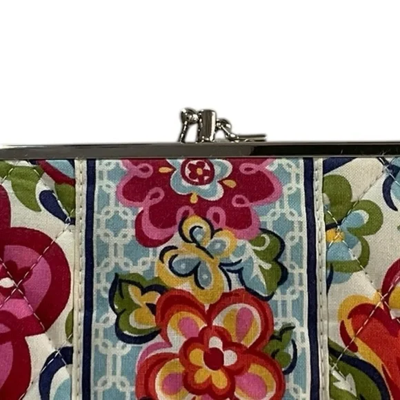 Vera Bradley Floral Clutch with Folk Art Design Kiss Lock Closure - Picture 9 of 9
